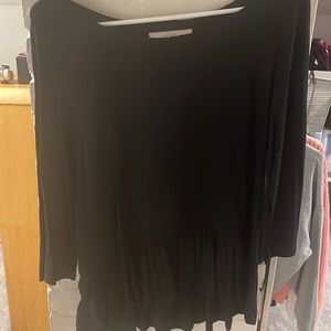 Ann Taylor loft black peplum tee